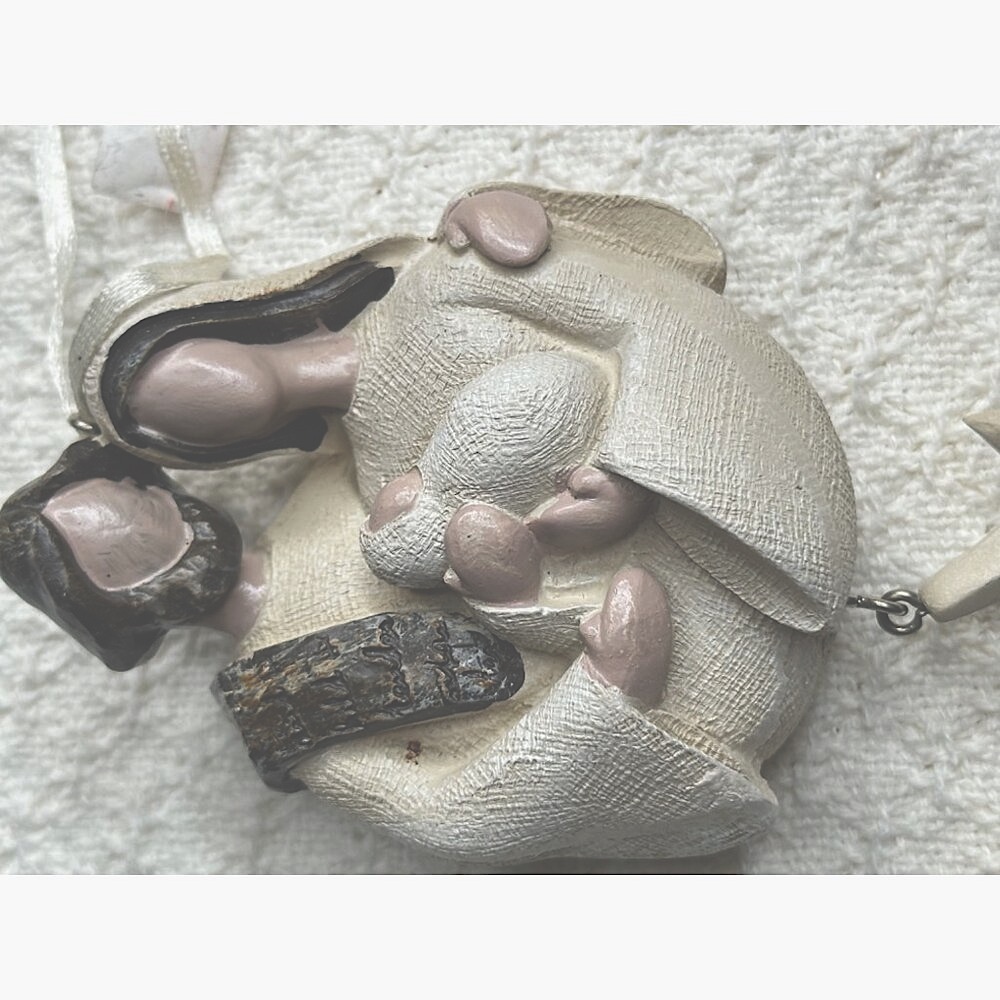 Baby Jesus Mary Joseph Ceramic Christmas Ornament Star Hanging Nativity Religion - Picture 6 of 7